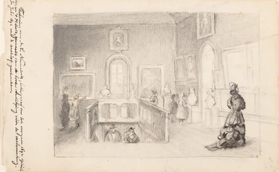 Visitors in the Staircase Hall in the Mauritshuis